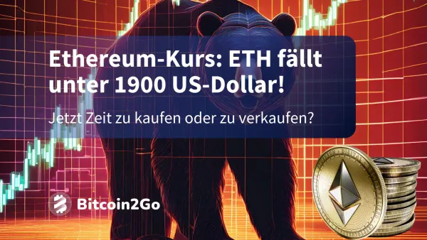 Ethereum-Kurs: ETH unter 1.900 $! Crash oder Kaufchance?