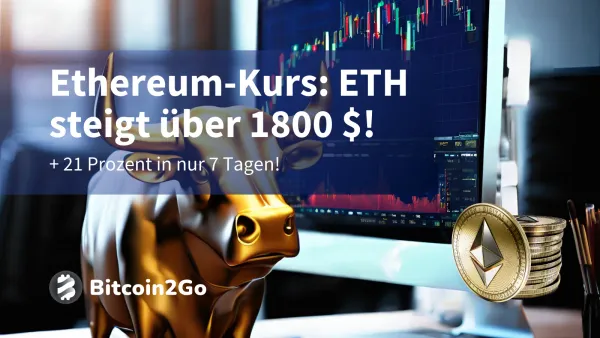 Ethereum–Kurs: ETH mit 21 % Plus – Hält das Momentum?