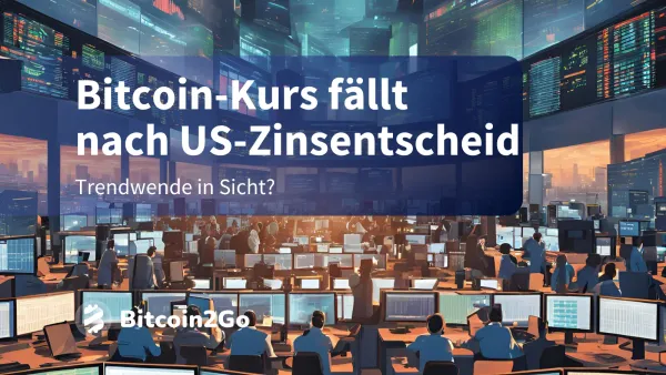 Bitcoin-Kurs schwächelt – kein Anstieg nach Zinssenkung